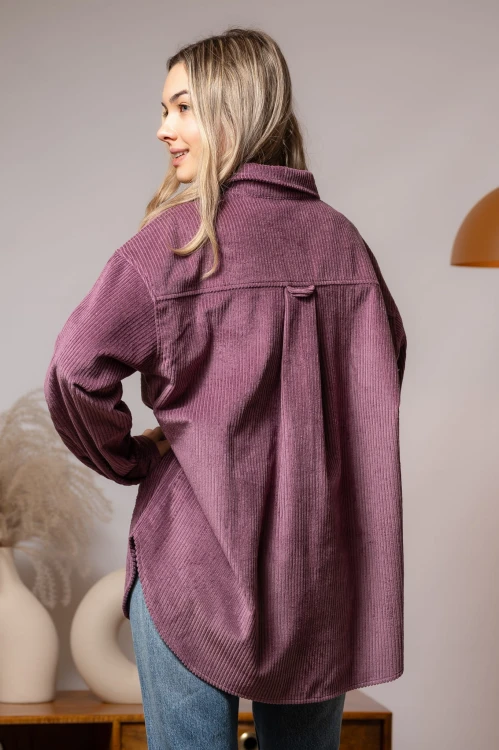 Koszula sztruksowa, AMELIA MAUVE