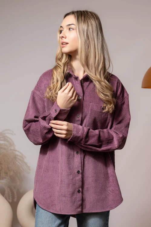 Koszula sztruksowa, AMELIA MAUVE