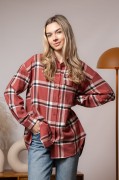 Koszula flanelowa, AMELIA RUSTY RED