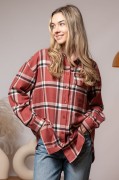 Koszula flanelowa, AMELIA RUSTY RED