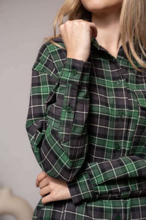 Koszula flanelowa, AMELIA FOREST GREEN