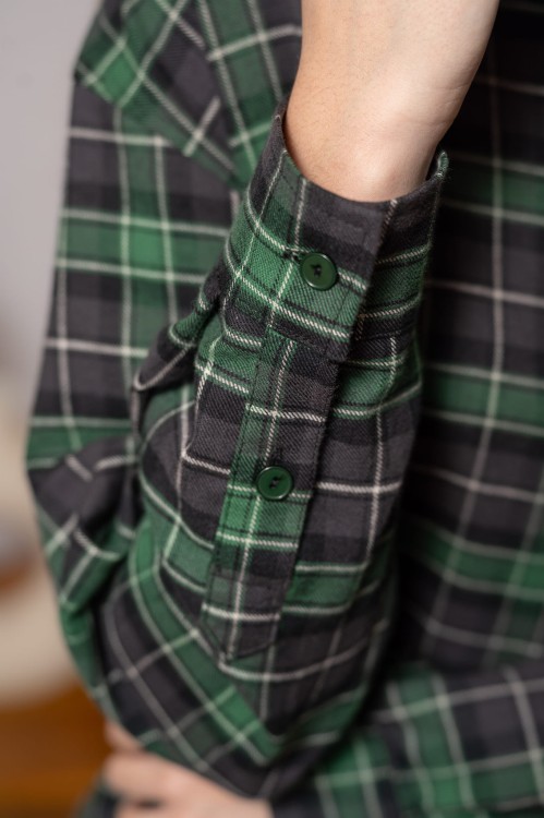 Koszula flanelowa, AMELIA FOREST GREEN
