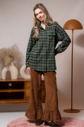 Koszula flanelowa, AMELIA FOREST GREEN