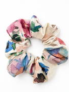 Gumka scrunchie, COTTON HELENA PASTEL FLORAL