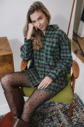 Koszula flanelowa, AMELIA FOREST GREEN