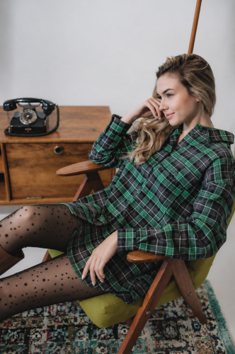 Koszula flanelowa, AMELIA FOREST GREEN