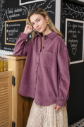 Koszula sztruksowa, AMELIA MAUVE